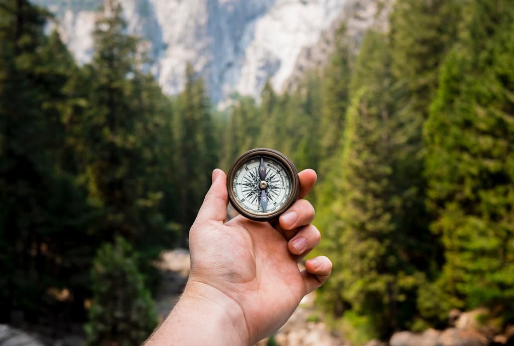 compass to know where you are going versus where you are