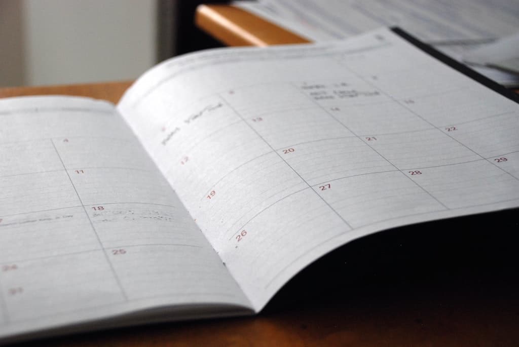 using a daily calendar to be more productive