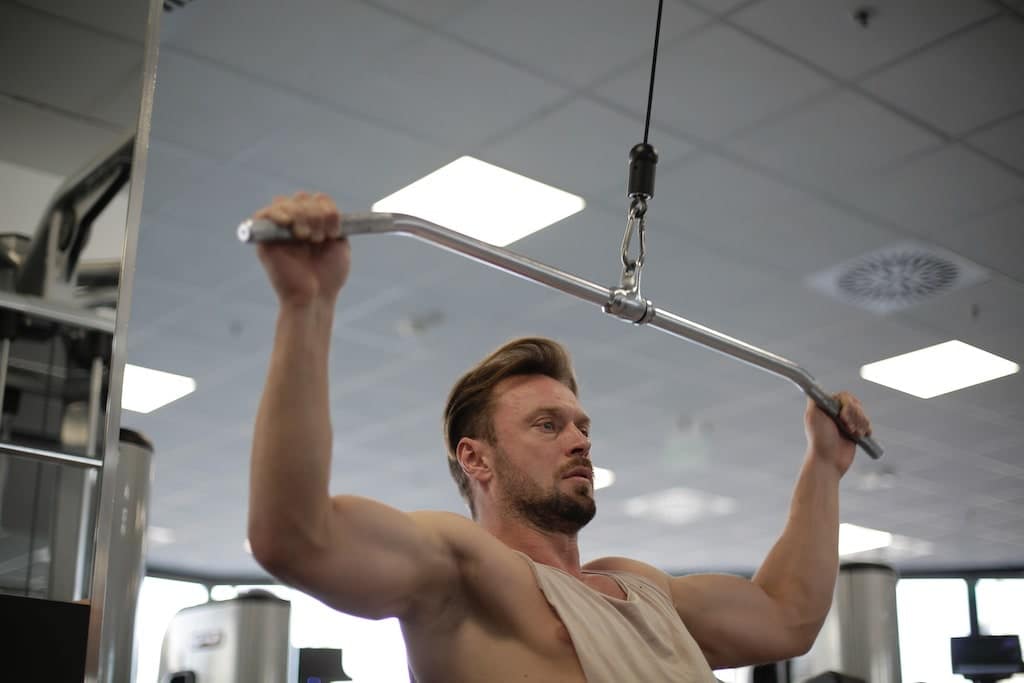 man showing self-discipline by exercising