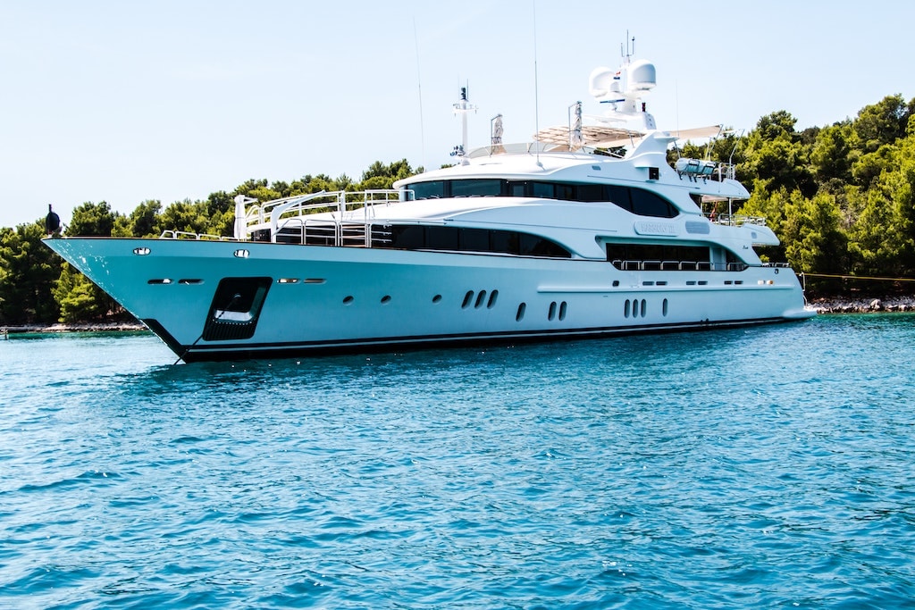 yacht on ocean part of abundance lifestyle